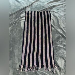 Sequin colorful striped pashmina